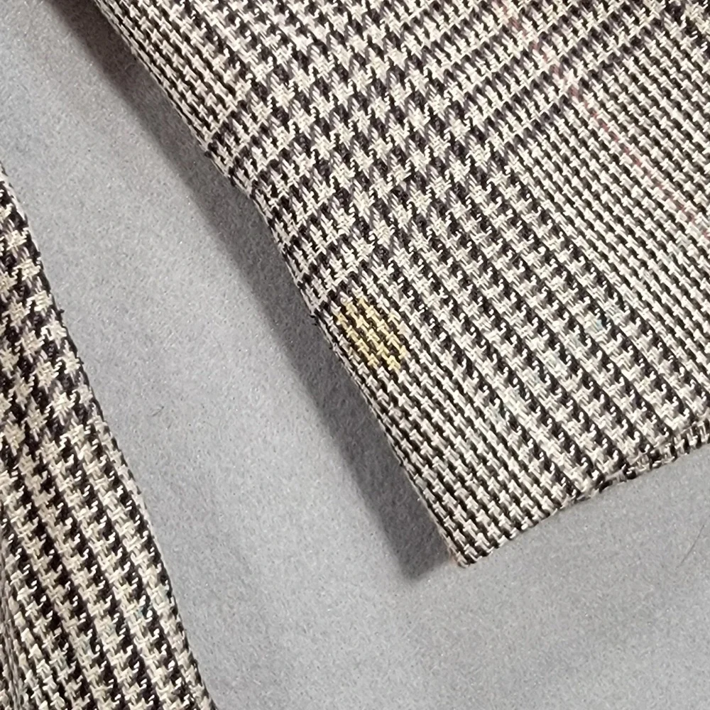 Vintage Granger Owings Blazer 42XL Gray Black Plaid Wool Sport Coat USA‎ Classic